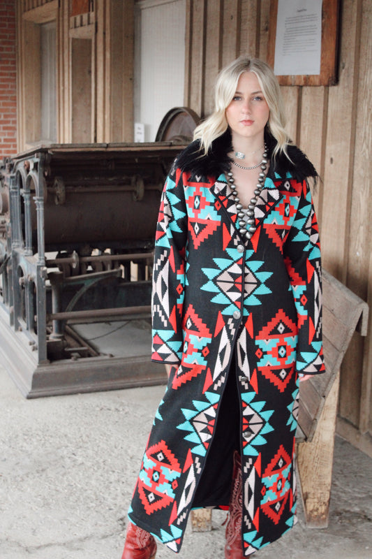 Aztec Knit Duster